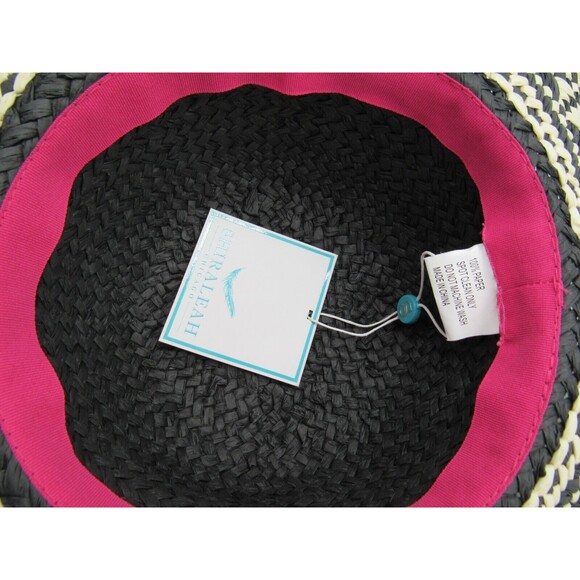 Shiraleah Chicago Contessa Sun Hat Womens Black Geometric Print Beach Vacation - Picture 11 of 13